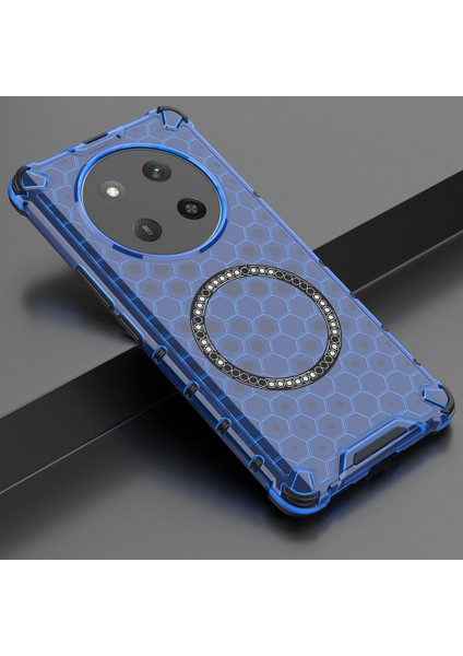Honor X60 Pro 5g Kılıfı Magsafe Honeycomb Tasarım Tpu+Pc Telefon Kılıfı-Mavi ile Uyumlu (Yurt Dışından) indirimleri