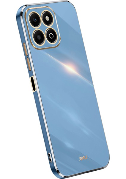 Xınlı For Honor X6B 4g Kılıf Tpu Telefon Kılıfı Galvanik Çerçeveli-Mavi (Yurt Dışından)