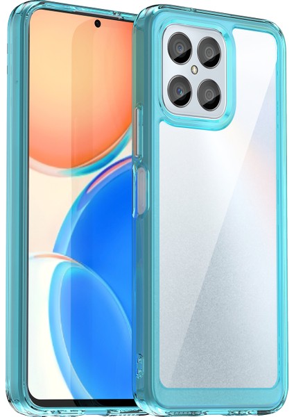 Honor 70 Lite 5g/play 30 5g/x8 5g/x6 4G/PLAY6C 4G/X8A 4G/X6S 4g Için Telefon Kılıfı, Tpu+Akrilik Şeffaf Arka Kapak-Şeffaf Mavi (Yurt Dışından)