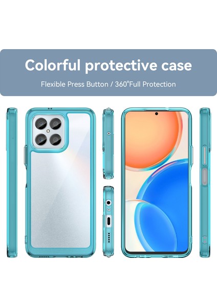 Honor 70 Lite 5g/play 30 5g/x8 5g/x6 4G/PLAY6C 4G/X8A 4G/X6S 4g Için Telefon Kılıfı, Tpu+Akrilik Şeffaf Arka Kapak-Şeffaf Mavi (Yurt Dışından) fiyatları