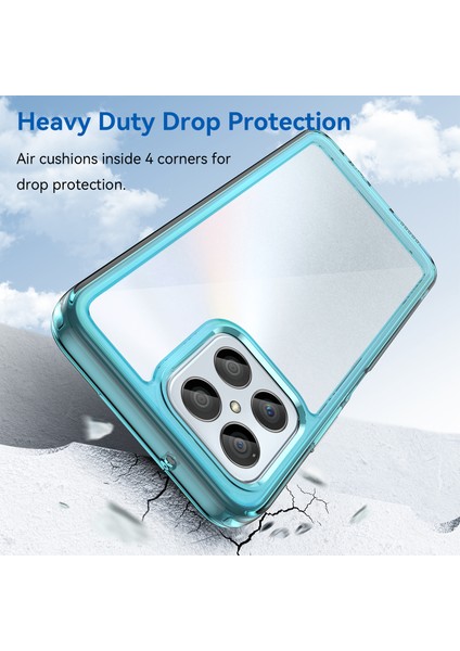 Honor 70 Lite 5g/play 30 5g/x8 5g/x6 4G/PLAY6C 4G/X8A 4G/X6S 4g Için Telefon Kılıfı, Tpu+Akrilik Şeffaf Arka Kapak-Şeffaf Mavi (Yurt Dışından) modelleri