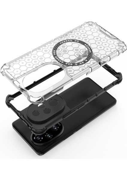 Honor 200 Pro 5g Kılıf Petek Tpu+Pc Cep Telefonu Kılıfı Magsafe-Transparent ile Uyumlu (Yurt Dışından) modelleri