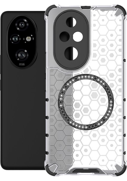 Honor 200 Pro 5g Kılıf Petek Tpu+Pc Cep Telefonu Kılıfı Magsafe-Transparent ile Uyumlu (Yurt Dışından) fırsatları