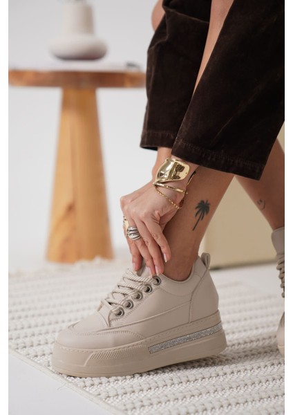Alice Kadın Bej Gizli Topuklu Sneaker fırsatları