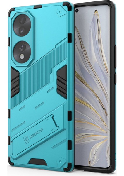 Honor 70 5g Tpu+Pc Şok Emici Kılıf Kickstand Telefon Kılıfı Koruyucu-Bebek Mavisi (Yurt Dışından)