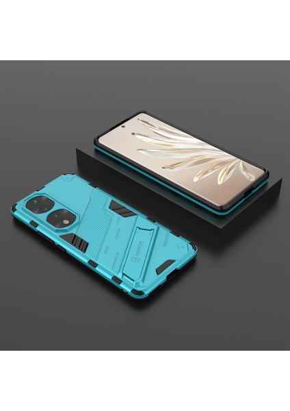 Honor 70 Pro 5g Darbe Emici Düşmeye Dayanıklı Tpu+Pc Kılıfı Ayaklık Çizilmez Cep Telefonu Kılıfı-Bebek Mavisi (Yurt Dışından) indirimleri