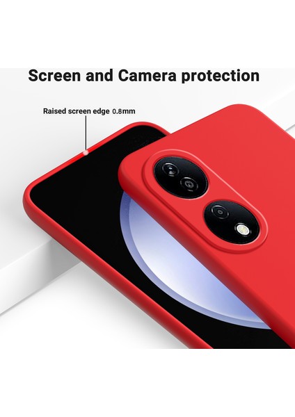 Honor Play 50 Plus 5G/X7B 4g/90 Akıllı Sıvı Silikon Kılıf Kayışlı Çizilmez Kapak-Kırmızı (Yurt Dışından) fırsatları
