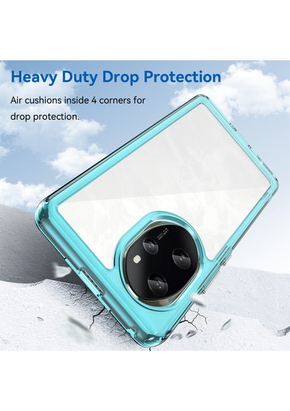 Honor 100 Pro 5g Kılıf Renkli Çerçeve Tpu+Akrilik Telefon Kılıfı-Şeffaf Mavi (Yurt Dışından) modelleri