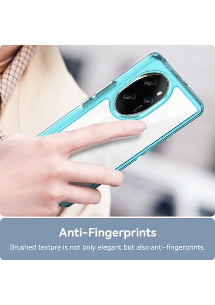 Honor 100 Pro 5g Kılıf Renkli Çerçeve Tpu+Akrilik Telefon Kılıfı-Şeffaf Mavi (Yurt Dışından) indirimleri