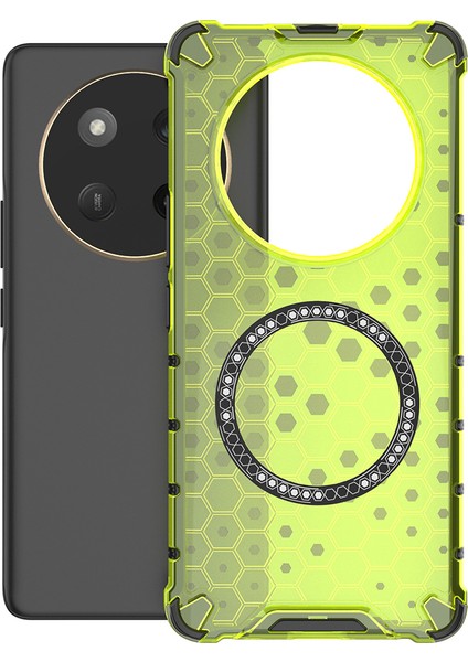 Honor X60 Pro 5g Kılıfı Magsafe Honeycomb Tasarım Tpu+Pc Telefon Kılıfı-Yeşil ile Uyumlu (Yurt Dışından) fiyatları