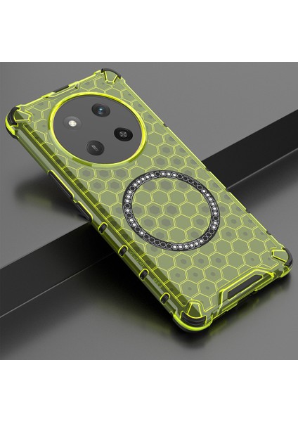 Honor X60 Pro 5g Kılıfı Magsafe Honeycomb Tasarım Tpu+Pc Telefon Kılıfı-Yeşil ile Uyumlu (Yurt Dışından) indirimleri