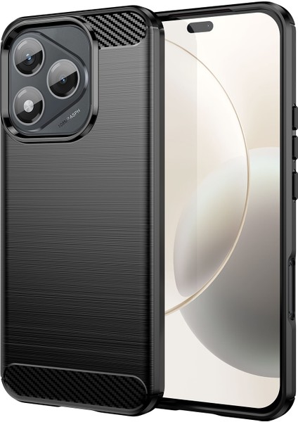 Honor 400 LITE/X70I Kılıf Koruyucu Telefon Kılıfı Karbon Fiber Doku Fırçalanmış-Siyah (Yurt Dışından)