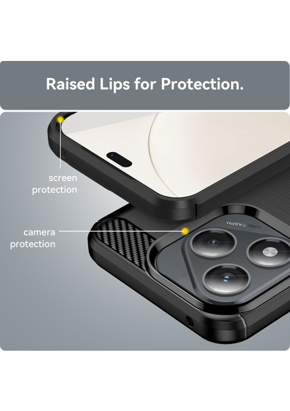 Honor 400 LITE/X70I Kılıf Koruyucu Telefon Kılıfı Karbon Fiber Doku Fırçalanmış-Siyah (Yurt Dışından) indirimleri