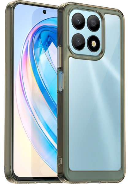 Honor X8A 4g Için Telefon Kılıfı, Akrilik + Tpu Cep Telefonu Kabuğu Koruyucu Kılıf - Şeffaf Gri (Yurt Dışından)