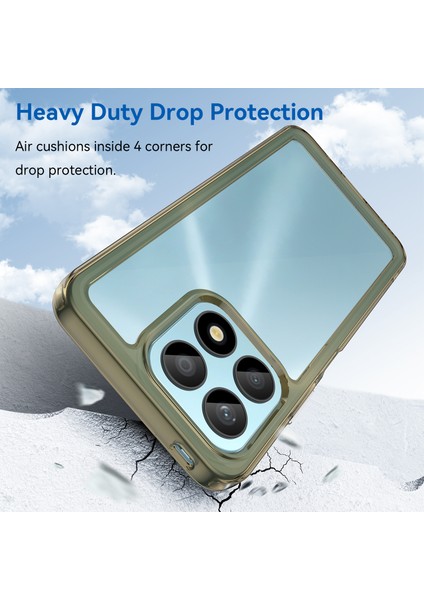 Honor X8A 4g Için Telefon Kılıfı, Akrilik + Tpu Cep Telefonu Kabuğu Koruyucu Kılıf - Şeffaf Gri (Yurt Dışından) modelleri