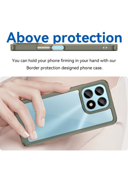 Honor X8A 4g Için Telefon Kılıfı, Akrilik + Tpu Cep Telefonu Kabuğu Koruyucu Kılıf - Şeffaf Gri (Yurt Dışından) fırsatları