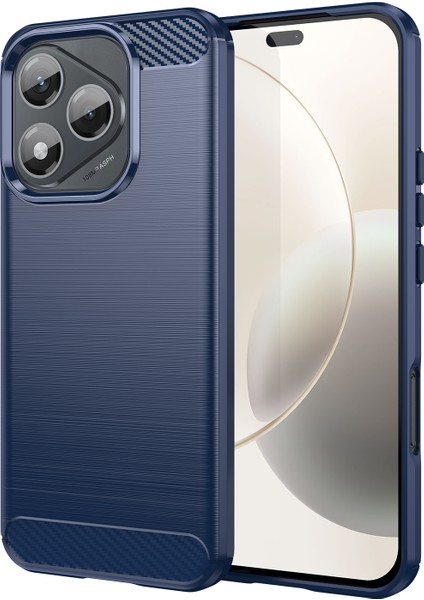 Honor 400 LITE/X70I Kılıf Koruyucu Telefon Kılıfı Karbon Fiber Doku Fırçalanmış-Mavi (Yurt Dışından)