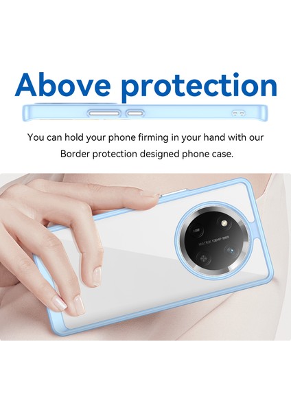 Honor X9C 5g/magic7 Lite 5G/X60 Pro 5g Kılıf Tpu+Akrilik Koruyucu Şeffaf Telefon Kılıfı-Mavi (Yurt Dışından) modelleri