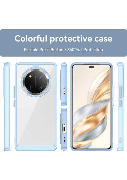 Honor X9C 5g/magic7 Lite 5G/X60 Pro 5g Kılıf Tpu+Akrilik Koruyucu Şeffaf Telefon Kılıfı-Mavi (Yurt Dışından) fırsatları