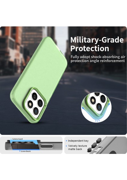 Honor X8C 4g Kılıf Pc+Tpu+Pet Mat Düşmeye Karşı Dayanıklı Telefon Arka Kapağı-Yeşil (Yurt Dışından) fırsatları