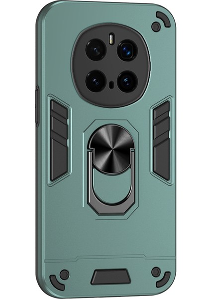 Honor Magic7 Pro 5g Kılıf Pc+Tpu Drop Defend Telefon Kılıfı Halkalı Ayaklık-Yeşil (Yurt Dışından)