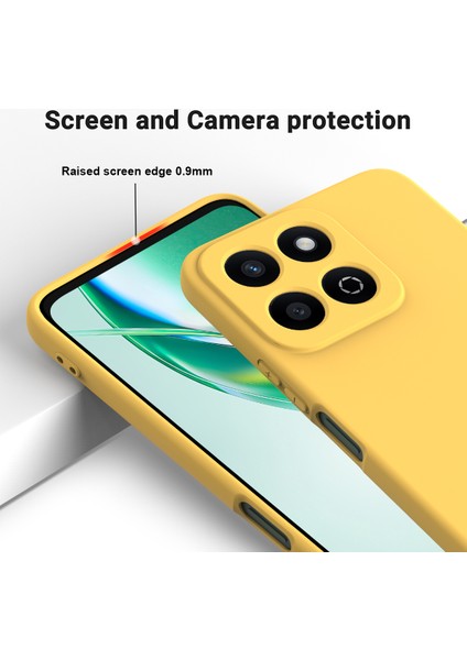 Honor X6B 5g/play 60 Plus 5g Sıvı Silikon Kılıf Telefon Arka Kapağı El Kayışı Ile-Sarı (Yurt Dışından) fırsatları