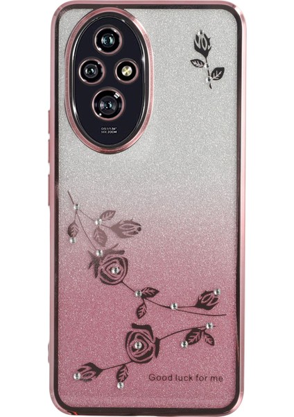 Kadem For Honor 200 5g Kılıf Çiçek Tpu Esnek Degrade Telefon Kılıfı-Gül Altını (Yurt Dışından)