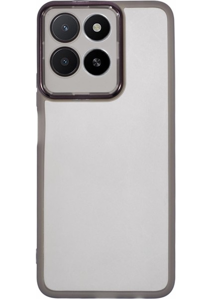 Honor X5B/X5B Plus Kılıf Elektrokaplama Kamera Çerçevesi Tpu Telefon Kılıfı-Şeffaf Siyah (Yurt Dışından)