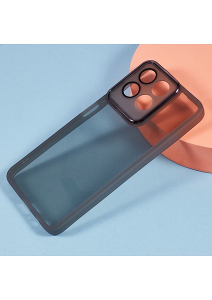 Honor X5B/X5B Plus Kılıf Elektrokaplama Kamera Çerçevesi Tpu Telefon Kılıfı-Şeffaf Siyah (Yurt Dışından) modelleri