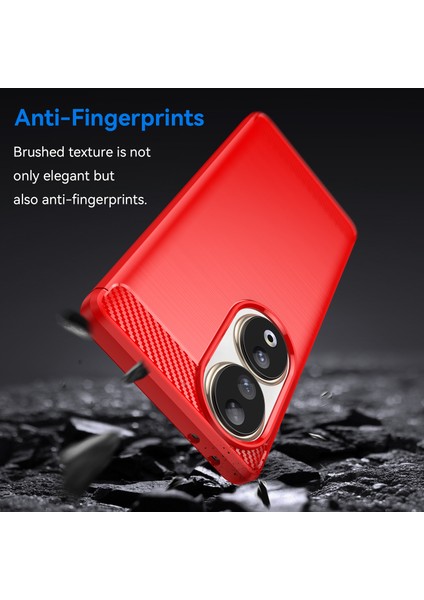 Honor 90 Için Karbon Fiber Doku Fırçalanmış Telefon Kılıfı, Esnek Tpu Ince Telefon Kılıfı-Kırmızı (Yurt Dışından) fırsatları