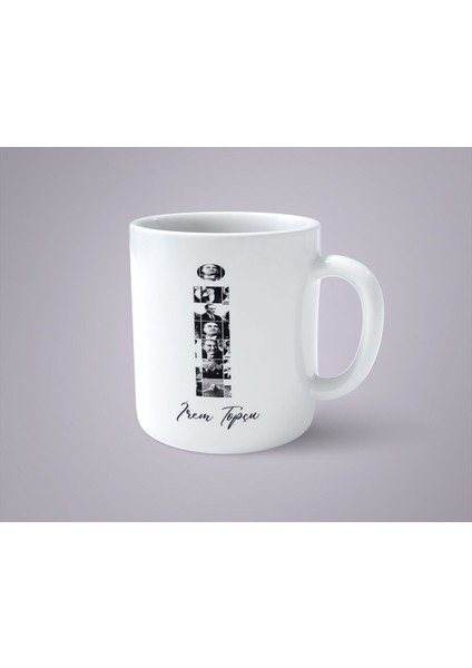 Isimli Atatürk Resimli Beyaz Kupa Bardak, Kişiye Özel Tasarım