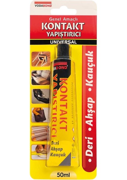 Genel Amaçlı Kontak Yapıştırıcı - Deri Ahşap Kauçuk - 50 Ml.