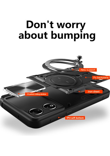 Honor 90 Kapak Tpu+Pc Telefon Koruyucu Kabuk Kayar Kamera Kapağı Ayaklı Telefon Kılıfı-Pembe (Yurt Dışından) fırsatları