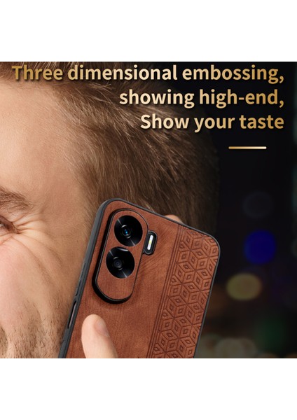 Azns For Honor X50I 5g/90 Lite 5g Pu Deri+Tpu Telefon Kılıfı Kaymaz Baskılı Kapak-Siyah (Yurt Dışından) fiyatları
