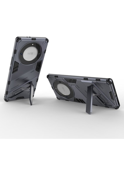 Honor Magic5 Lite 5G/X9A 5G/X40 5g Için Cep Telefonu Kılıfı, Destek Standı Tpu+Pc Koruyucu Cep Telefonu Kılıfı-Gri (Yurt Dışından) modelleri