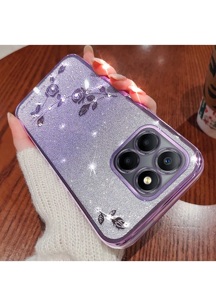 Kadem For Honor X6B 4g Kılıf Çiçek Tpu Esnek Degrade Telefon Kılıfı-Mor (Yurt Dışından) fırsatları