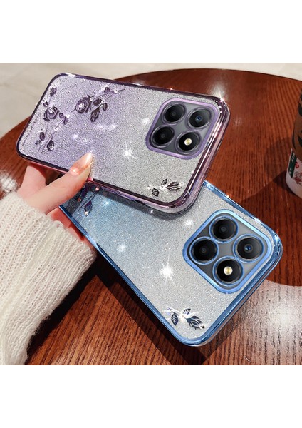 Kadem For Honor X6B 4g Kılıf Çiçek Tpu Esnek Degrade Telefon Kılıfı-Mor (Yurt Dışından) indirimleri