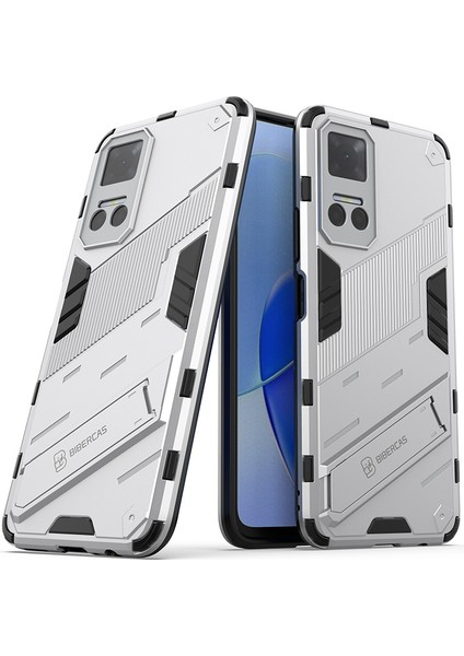Honor PLAY6T 5g Pc+Tpu Kılıf Cep Telefonu Koruyucu Kickstand Ile-Beyaz (Yurt Dışından)