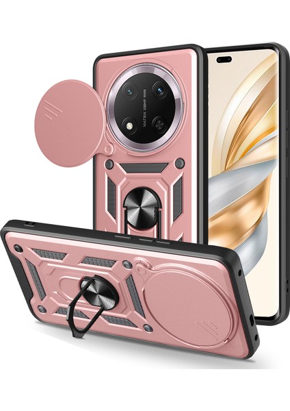 Honor X60 Pro 5g/magic7 Lite 5G/X9C 5g Kılıfı Kayar Kamera Kapağı Pc+Tpu Destekli Telefon Kılıfı-Gül Altını (Yurt Dışından)