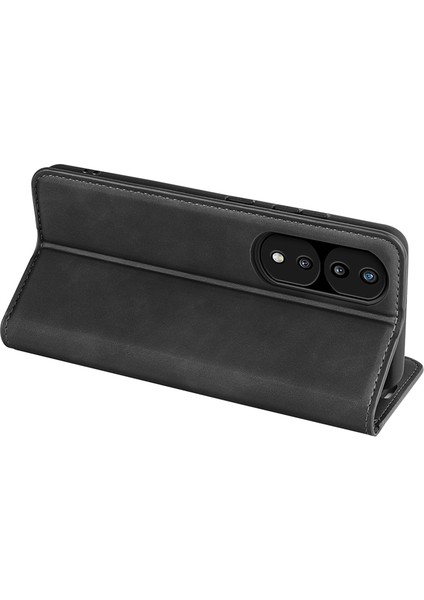 Honor 70 Pro 5g Pu Deri Cüzdan Kılıf Flip Folio Stand Manyetik Emilim Cilt Koruma Dokunma Hissi Tam Koruma Kılıf-Siyah (Yurt Dışından) fırsatları