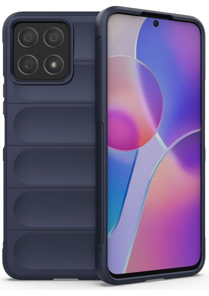 Honor X8 4G/X30I Sağlam Arka Kapak Düşmeye Esnek Tpu Telefon Kılıfı-Koyu Mavi (Yurt Dışından)