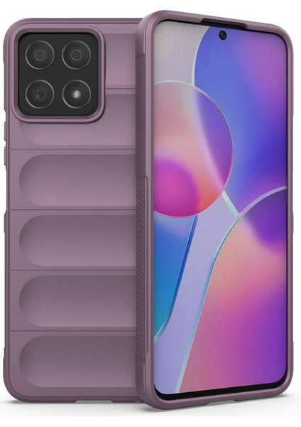 Honor X8 4G/X30I Sağlam Arka Kapak Düşmeye Esnek Tpu Telefon Kılıfı-Açık Mor (Yurt Dışından)