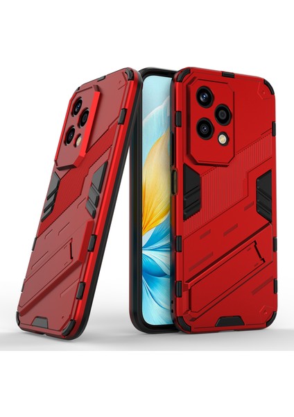 Honor 200 Lite Kılıf Darbeye Dayanıklı Pc + Tpu Çizilmez Telefon Kılıfı Kickstand Ile-Kırmızı (Yurt Dışından) fırsatları