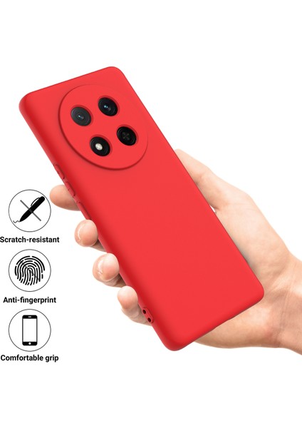 Honor Magic7 Lite 5G/X9C 5G/X60 Pro 5g Kılıf Sıvı Silikon Telefon Arka Kapağı El Kayışı Ile-Kırmızı (Yurt Dışından) fiyatları