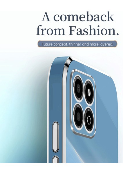 Xınlı Galvanik Çerçeve Telefon Kılıfı Honor X8A 4g,düşmeye Karşı Yumuşak Tpu Telefon Kılıfı-Camgöbeği (Yurt Dışından) fiyatları