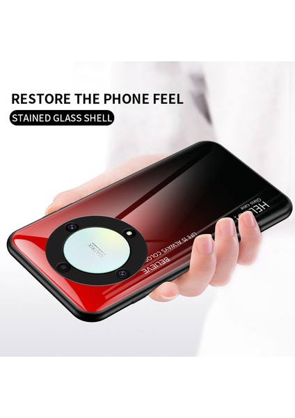 Honor X9A 5g Temperli Cam + Pc + Tpu Telefon Kılıfı Degrade Renkli Akıllı Telefon Kılıfı - Degrade Pembe Mor (Yurt Dışından) modelleri