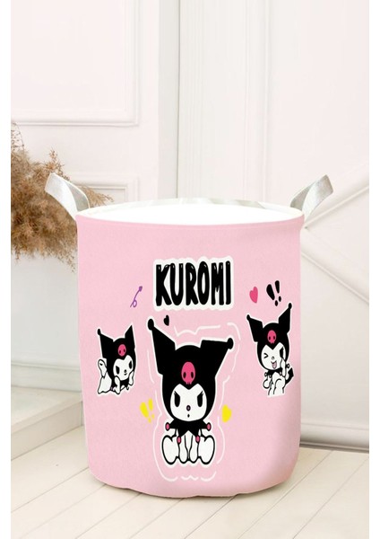 Kuromi Üçlü Pembe Oyuncak Sepeti ve Oda Düzenleyici