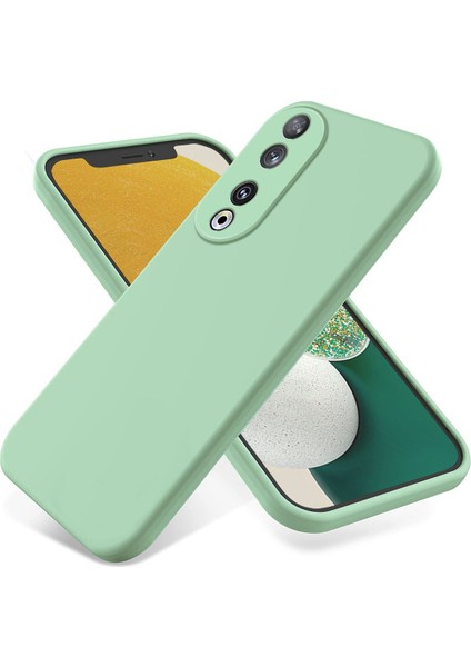 Honor 90 Için Koruyucu Kılıf, Askılı Sıvı Silikon Yumuşak Astarlı Telefon Kılıfı-Yeşil (Yurt Dışından) fiyatları