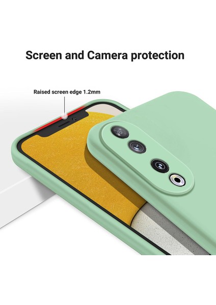 Honor 90 Için Koruyucu Kılıf, Askılı Sıvı Silikon Yumuşak Astarlı Telefon Kılıfı-Yeşil (Yurt Dışından) indirimleri
