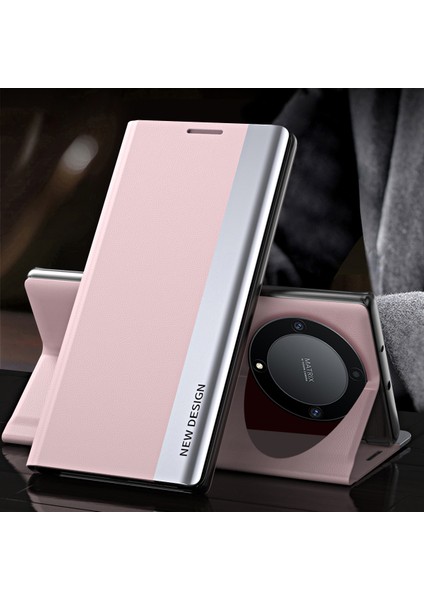 Honor X9A 5g/magic5 Lite 5g Elektrokaplama Pu Deri Flip Stand Telefon Kılıfı Telefon Kılıfı-Pembe (Yurt Dışından) indirimleri